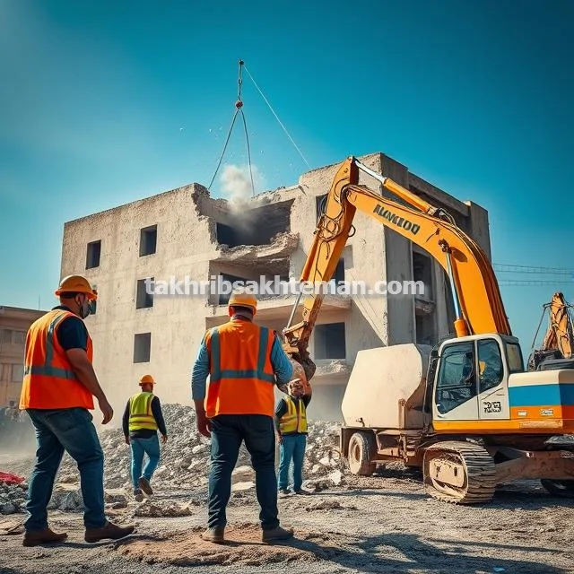 تخریب دیوار ساختمان در کرج